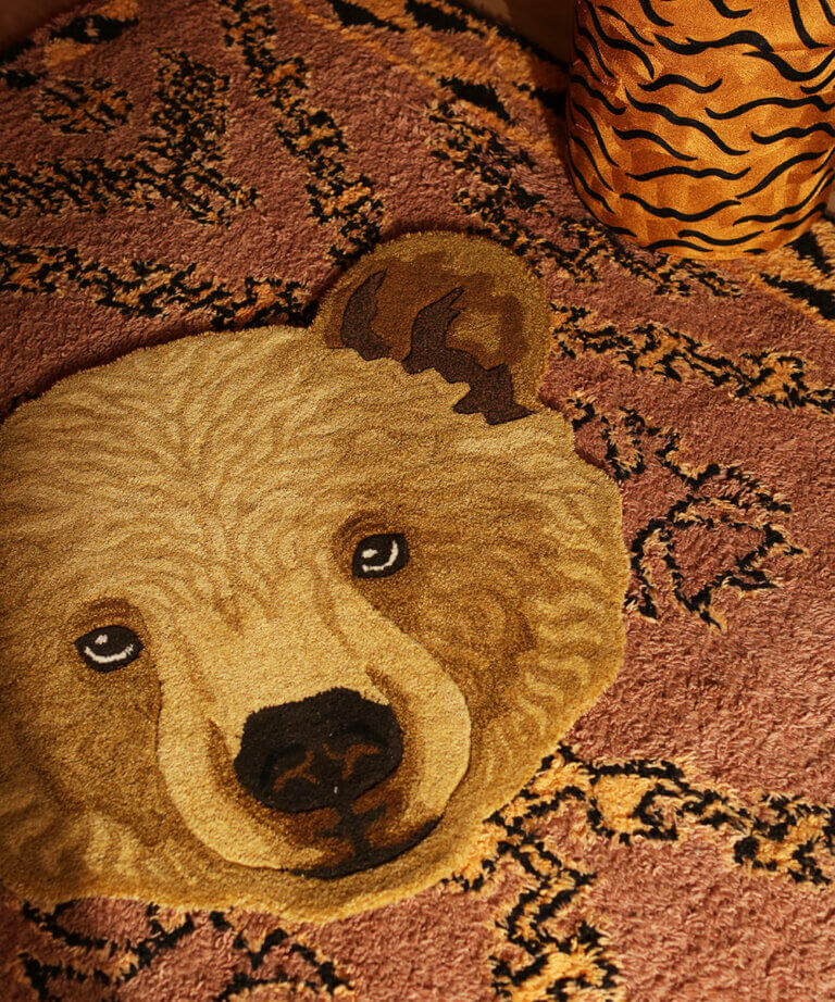 Bruno Bear Head Rug Large