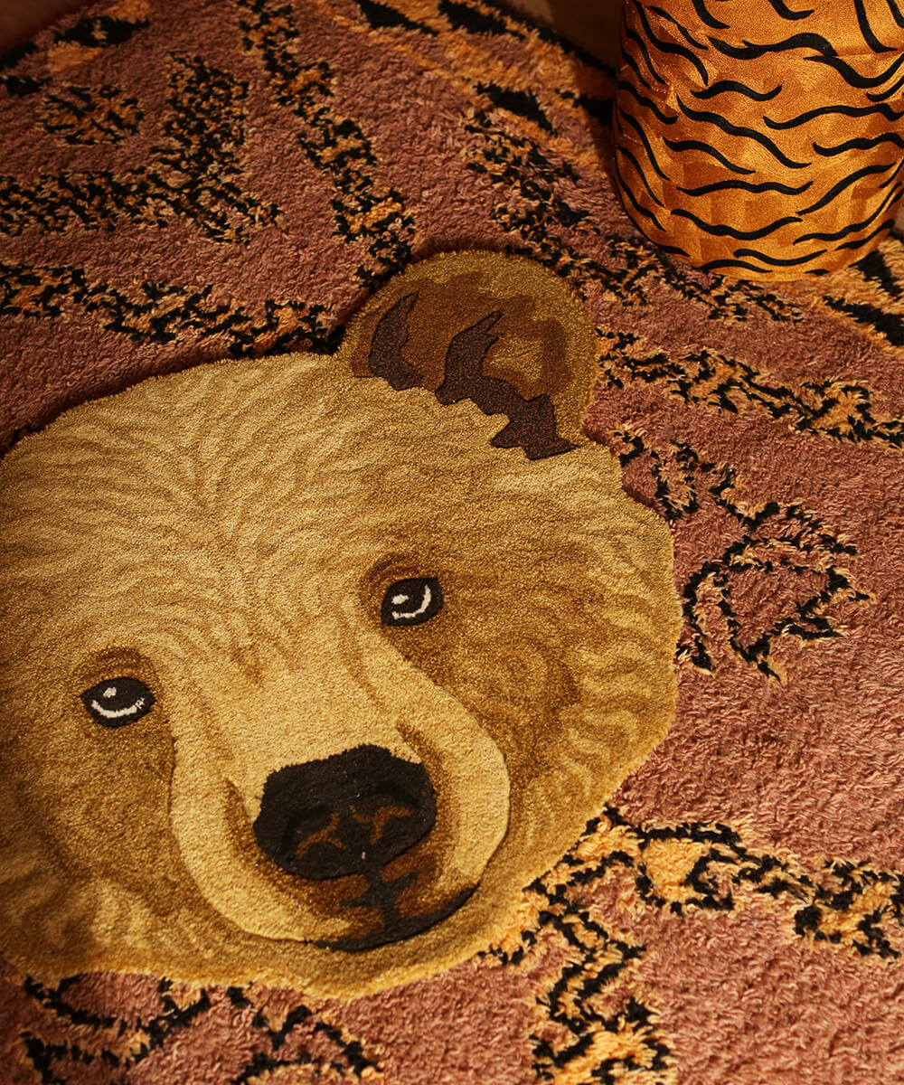 Bruno Bear Head Rug Large