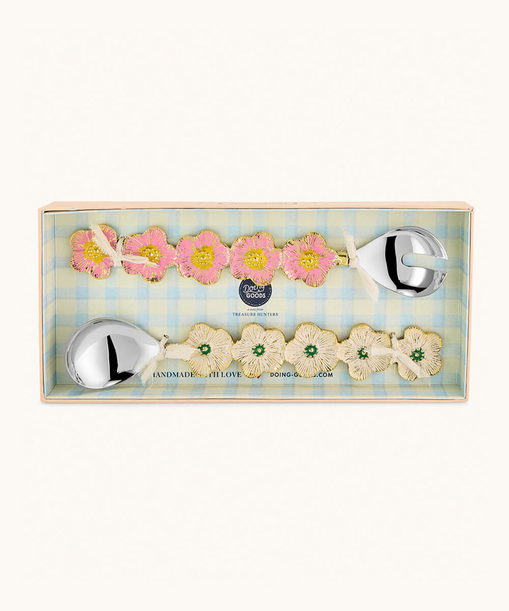 Set de Couverts à Salade Faye Fleur dans son Coffret Cadeau