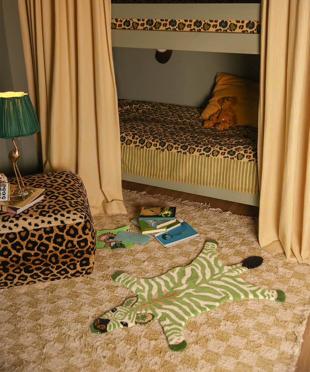 Grassy Zebra Rug Small