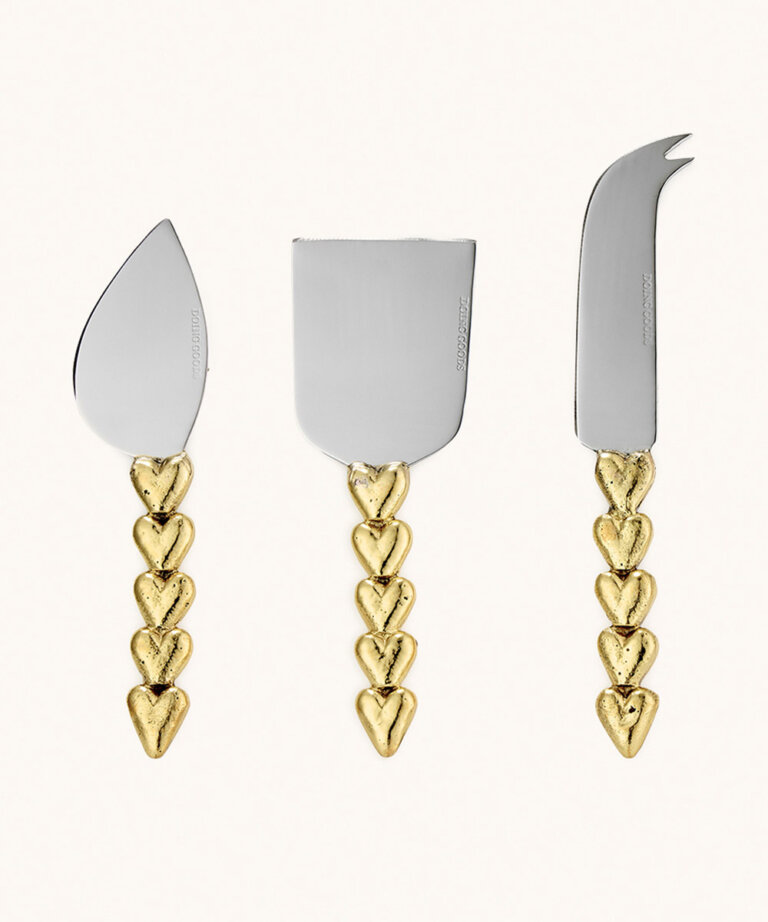 Holly Heart Cheese Set in Giftbox