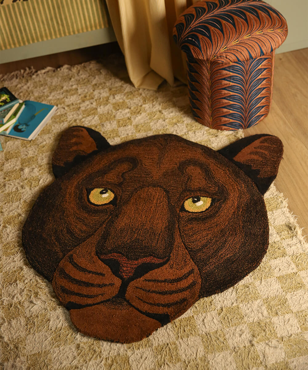 彫刻・オブジェ face okg RUG Nio Black Panther Head Rug Large - Doing Goods
