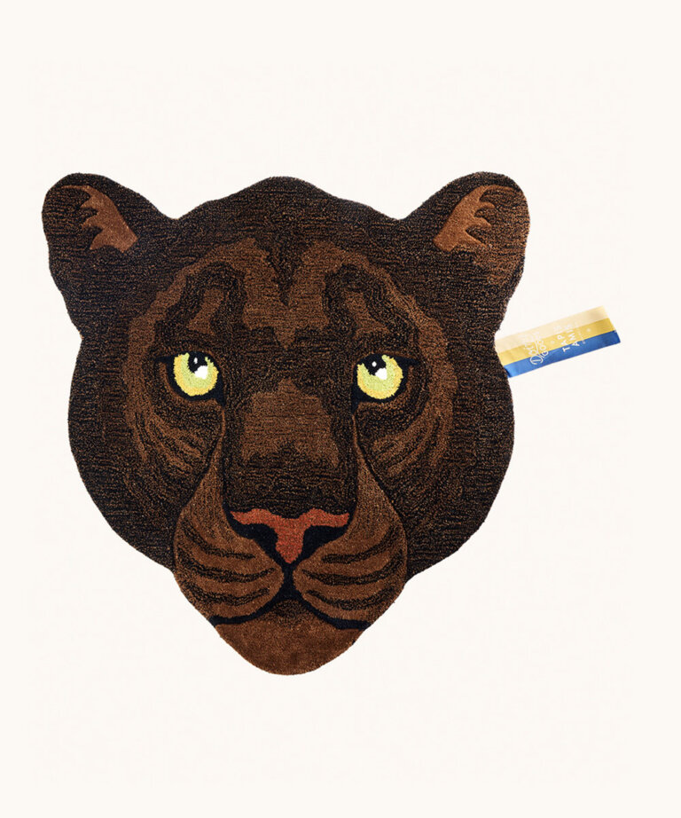Nio Panther Head Rug Large