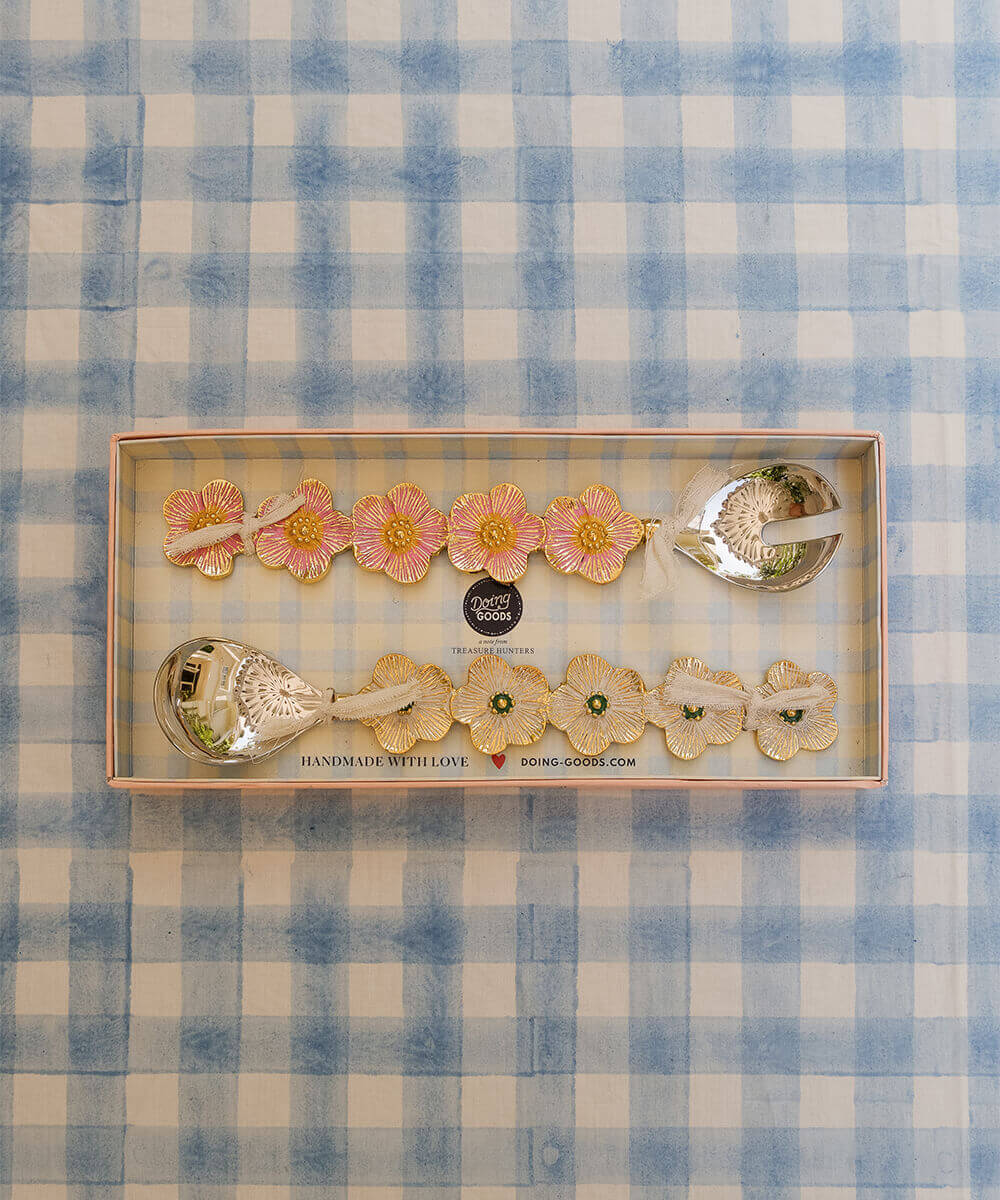 Set de Couverts à Salade Faye Fleur dans son Coffret Cadeau