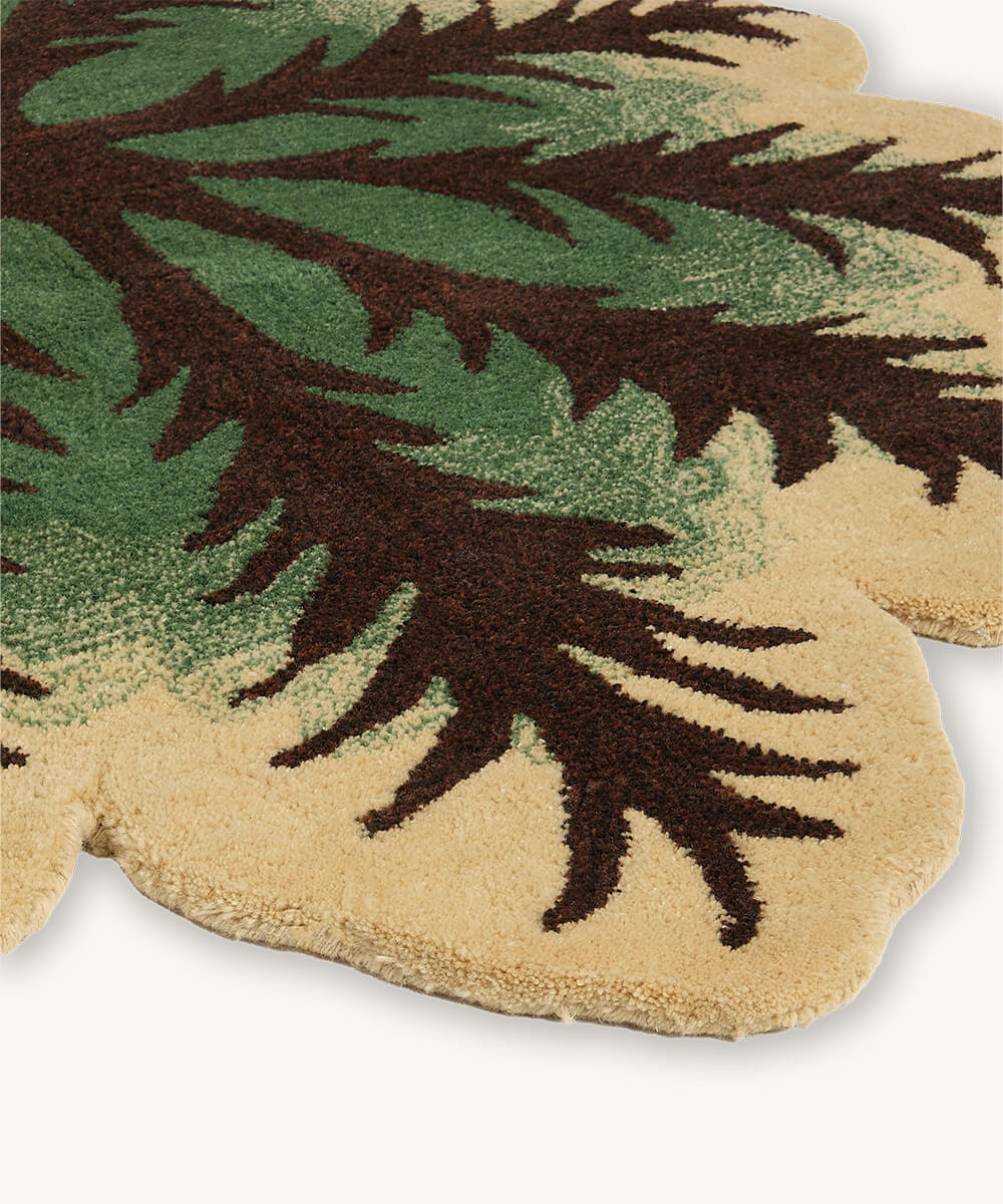 John Derian Fatsia Leaf Rug