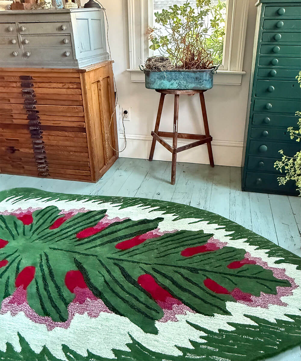 John Derian Ceriman Leaf Rug
