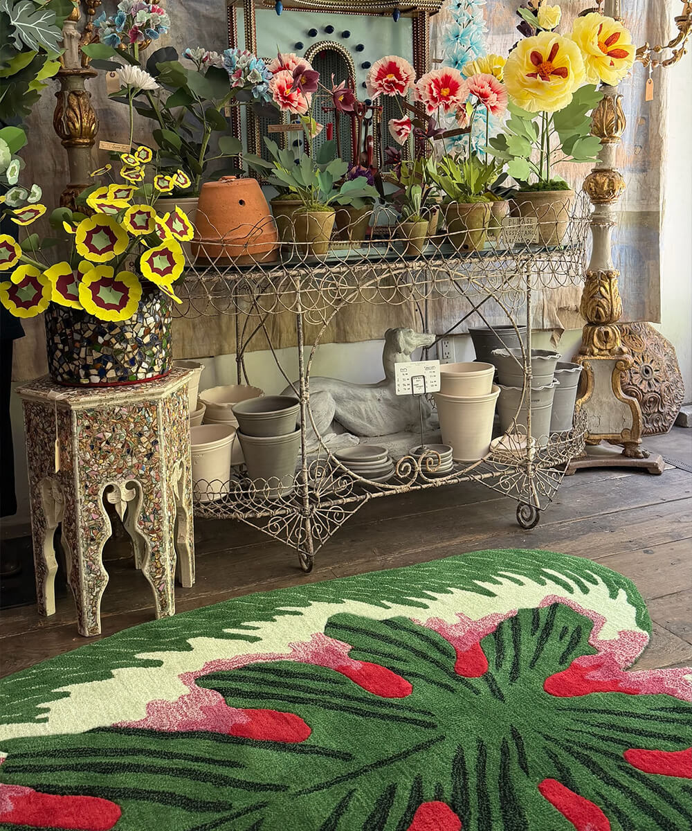 John Derian Ceriman Leaf Rug