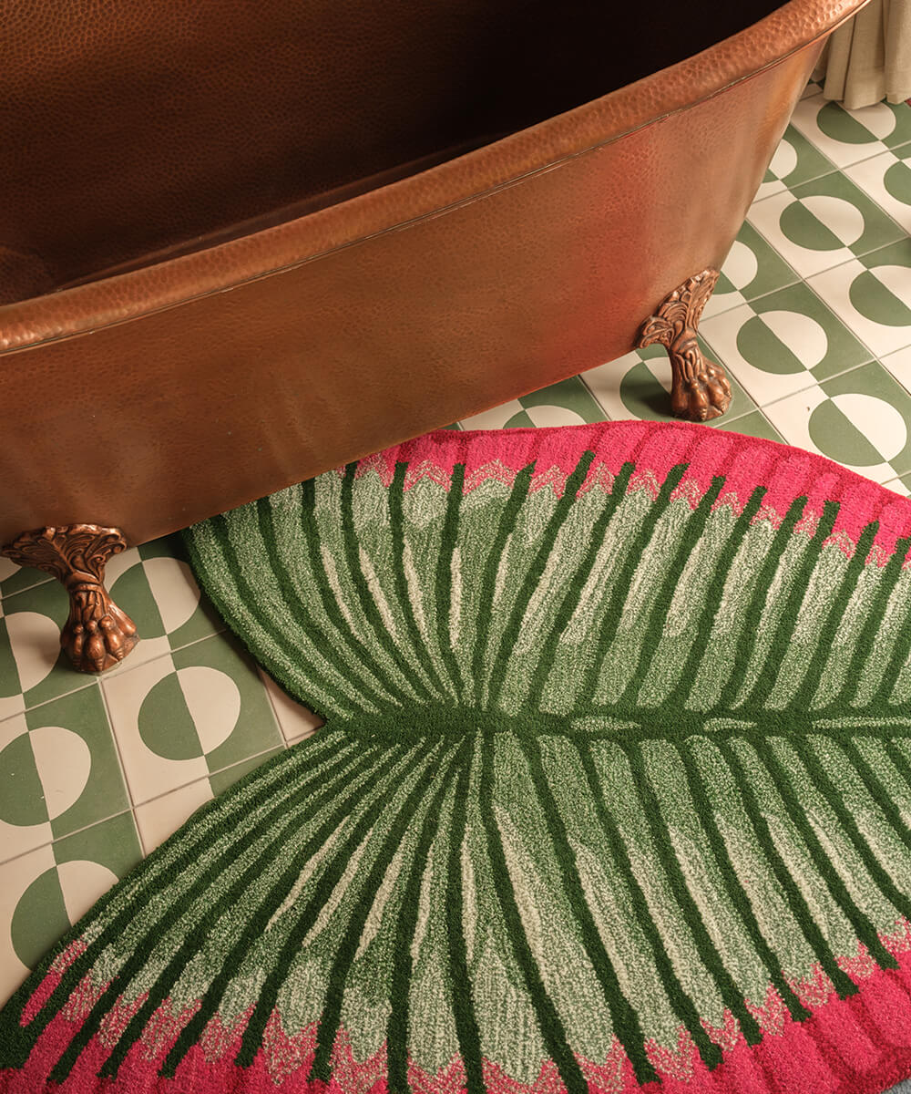 John Derian Elephant Ear Leaf Rug
