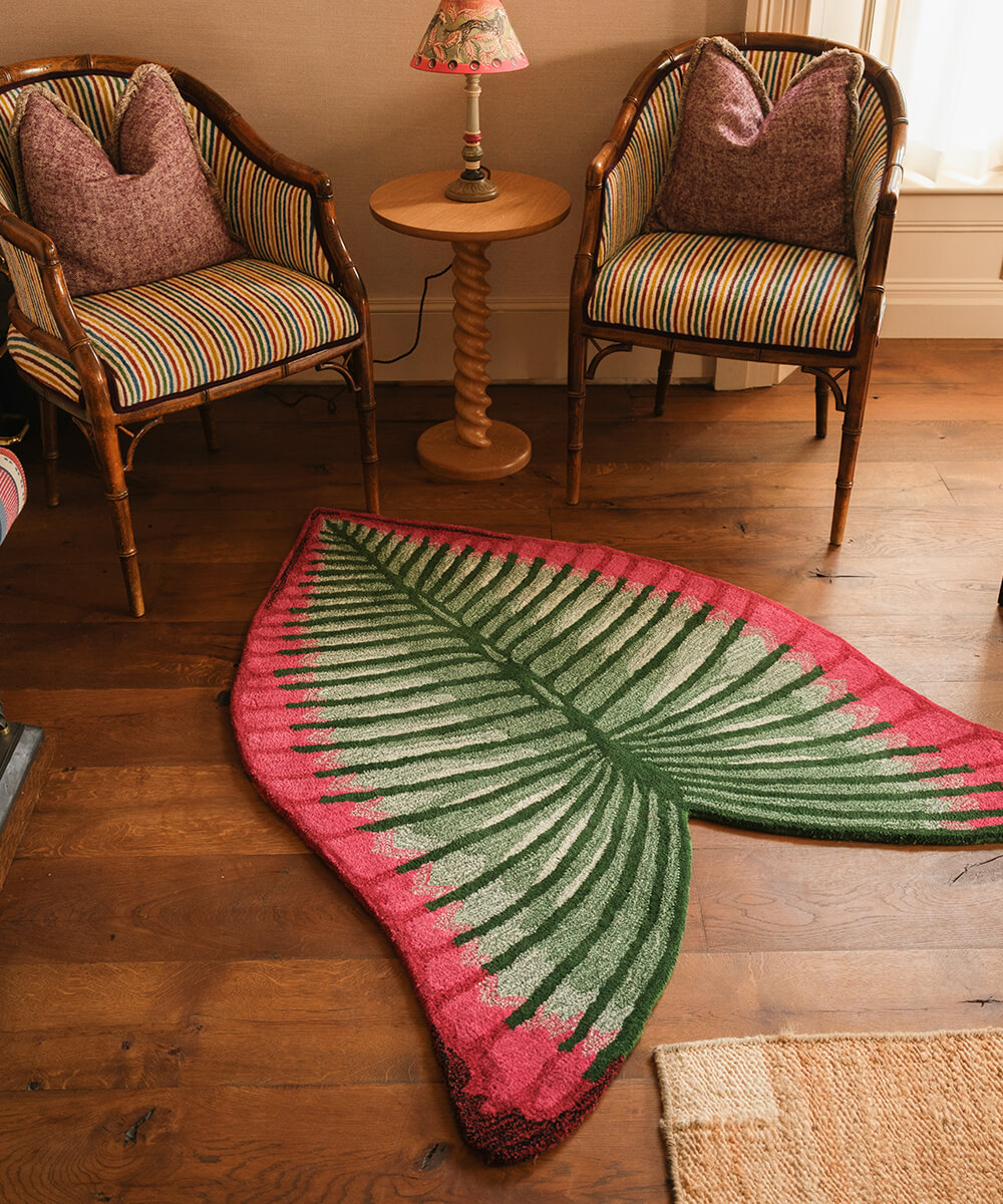 John Derian Elephant Ear Leaf Rug