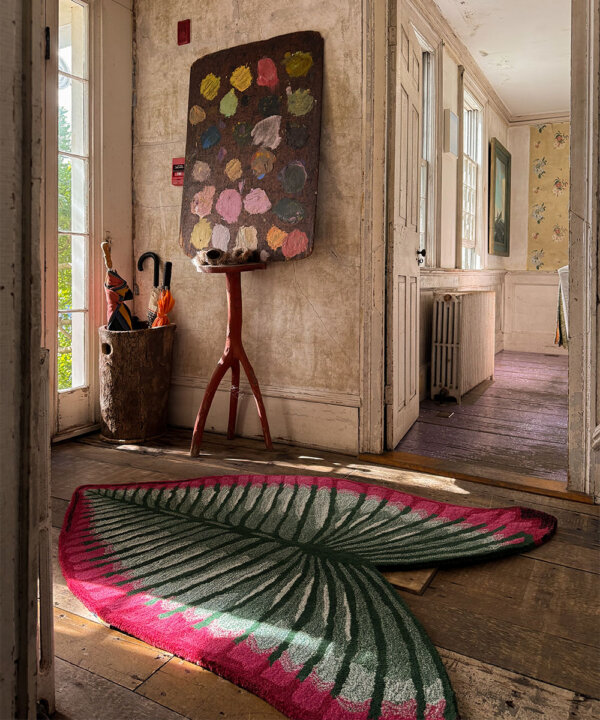 John Derian Elephant Ear Leaf Rug