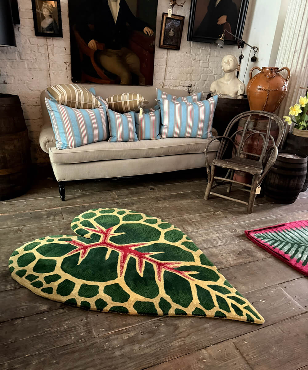 John Derian Garden Croton Leaf Rug