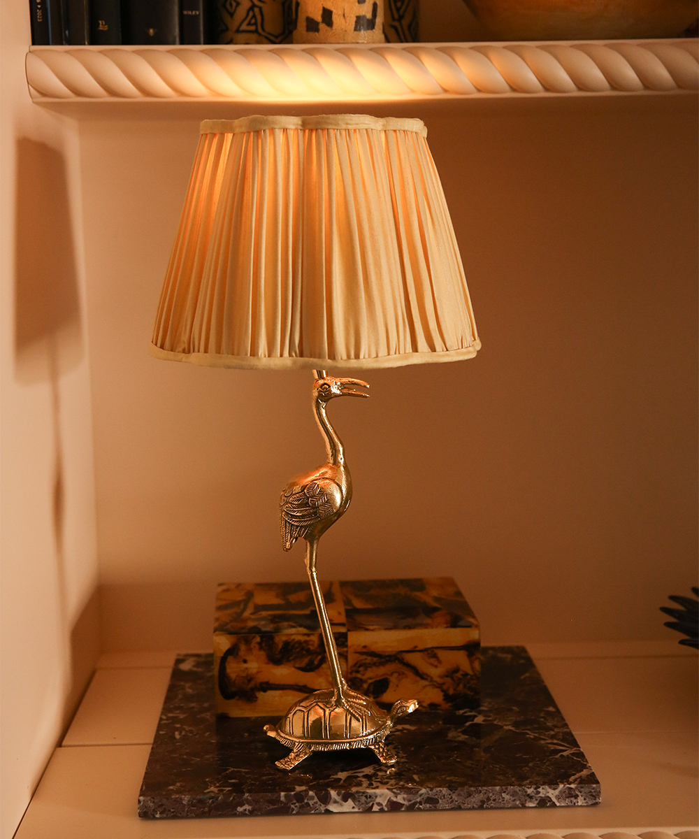 Pied de Lampe Grue et Tortue