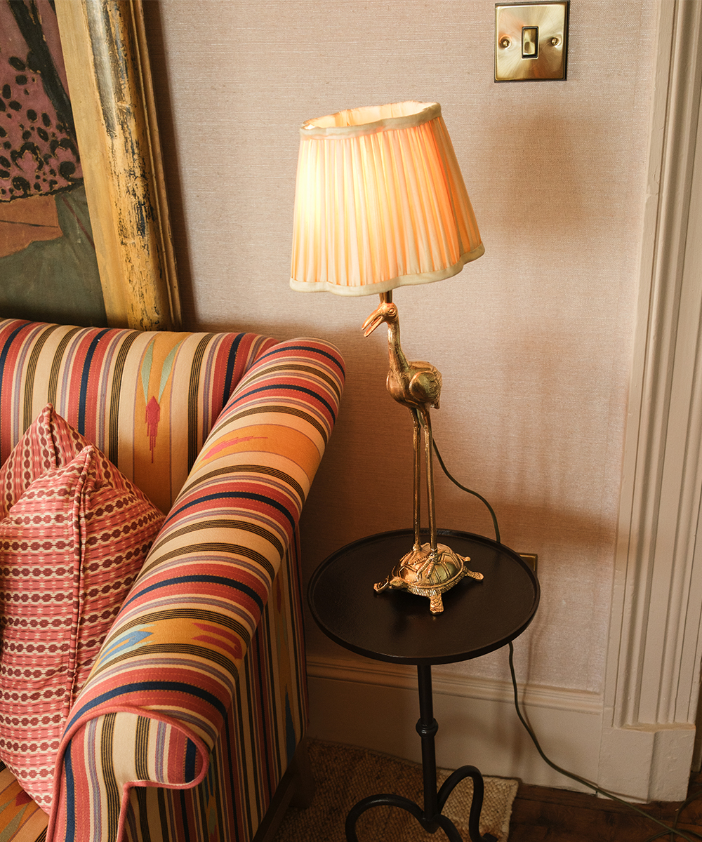 Pied de Lampe Grue et Tortue