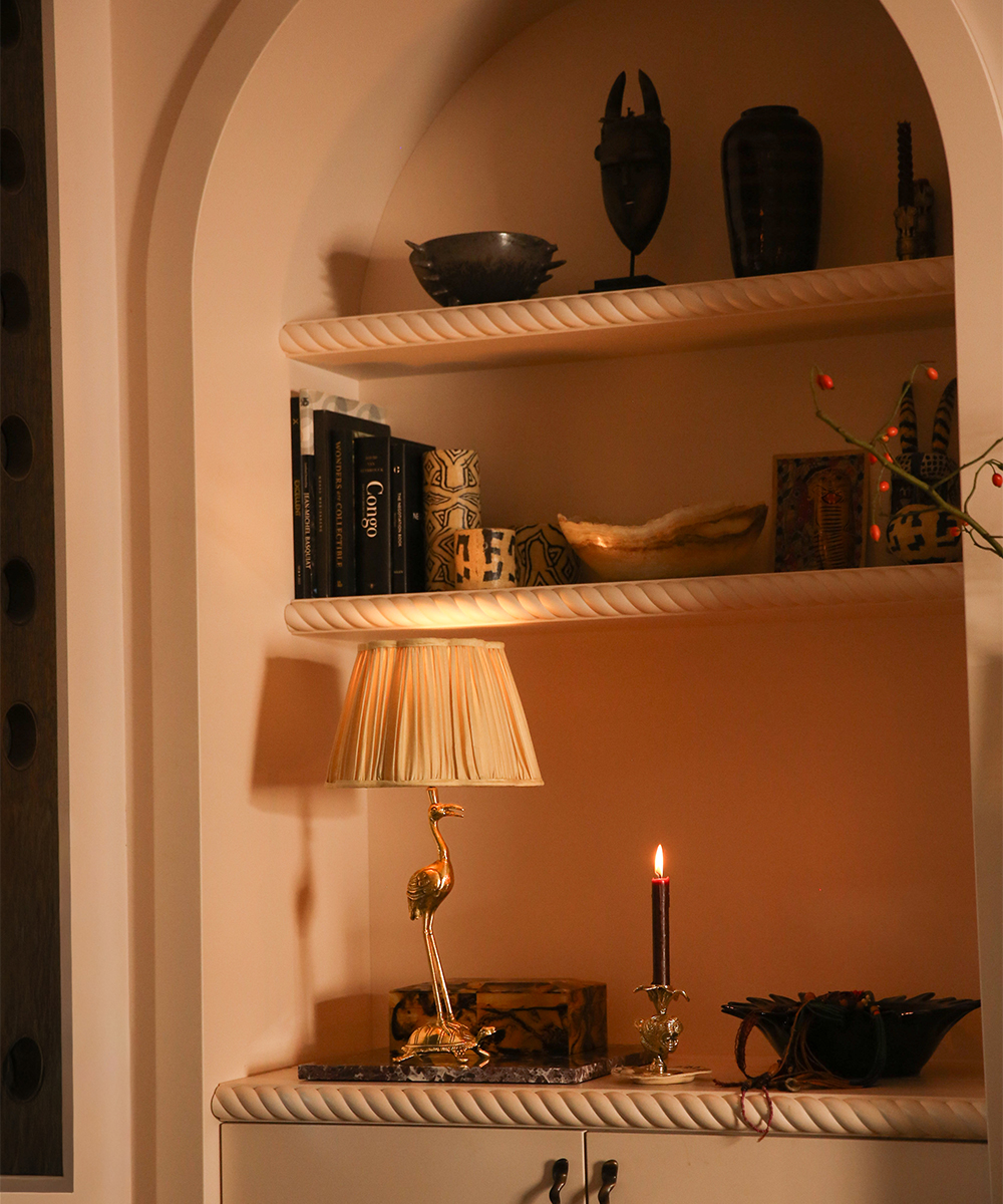 Diya Scalloped Lampshade Silk Buttercup Ø 11.8 inches