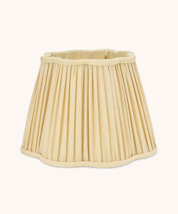 Diya Scalloped Lampshade Silk Buttercup Ø 11.8 inches
