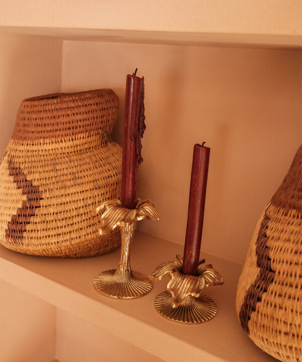 Hailey Hibiscus Candle Holder Long
