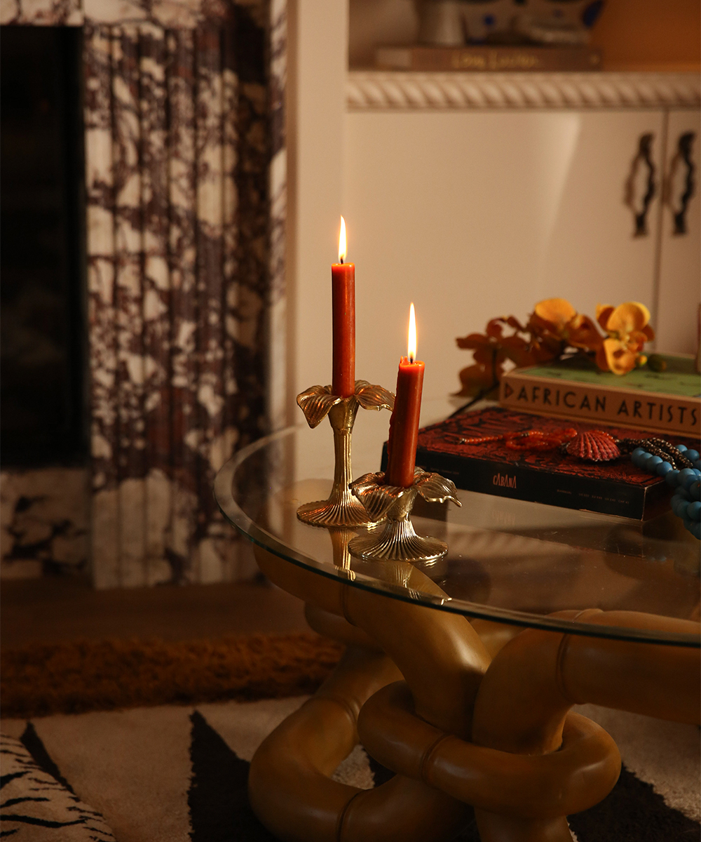 Hailey Hibiscus Candle Holder Short