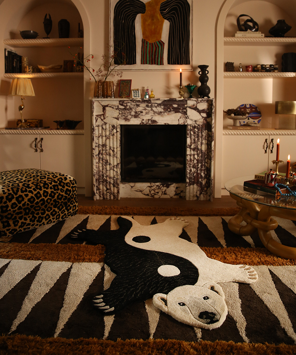 Mara Yin Yang Polar Bear Rug Large