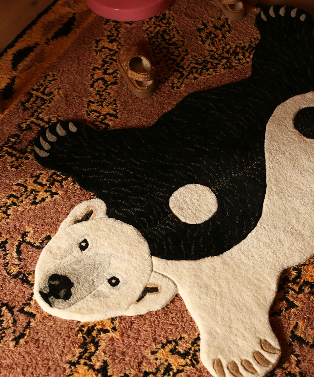 Mara Yin Yang Polar Bear Rug Large
