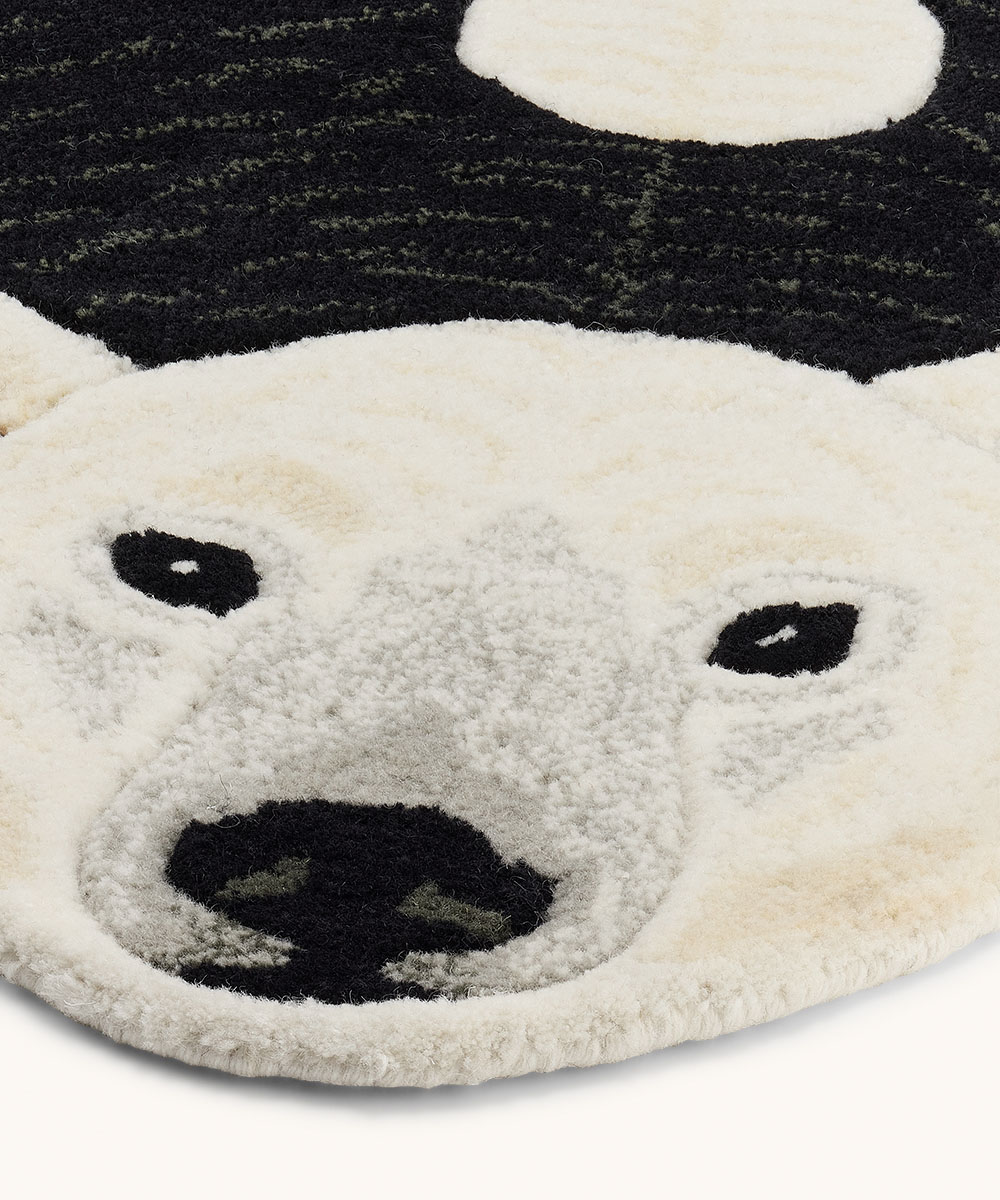Mara Yin Yang Polar Bear Rug Large