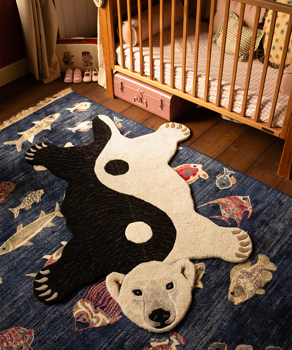 Mara Yin Yang Polar Bear Rug Large