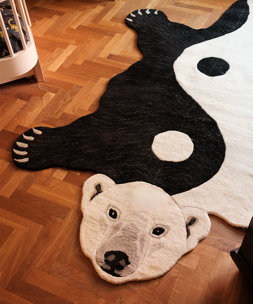 Mara Yin Yang Polar Bear Rug XL