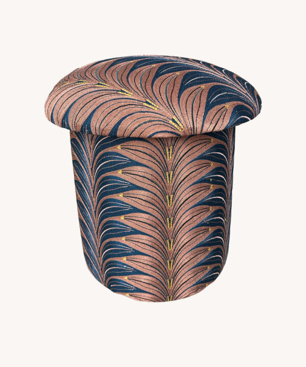 Milo Palm Embroidered Stool