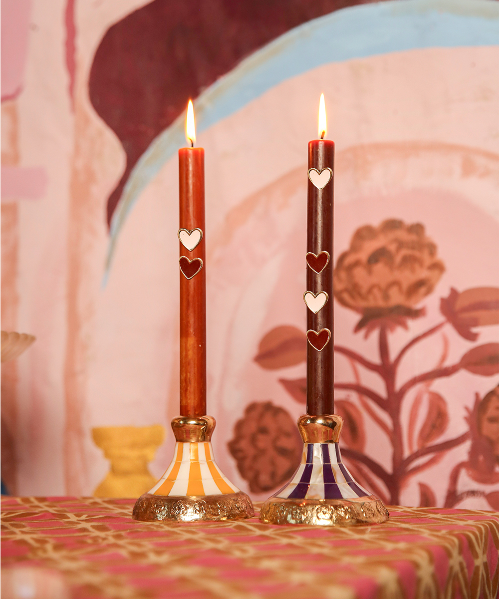 Pyar Heart Candle Charm Set in Giftbox