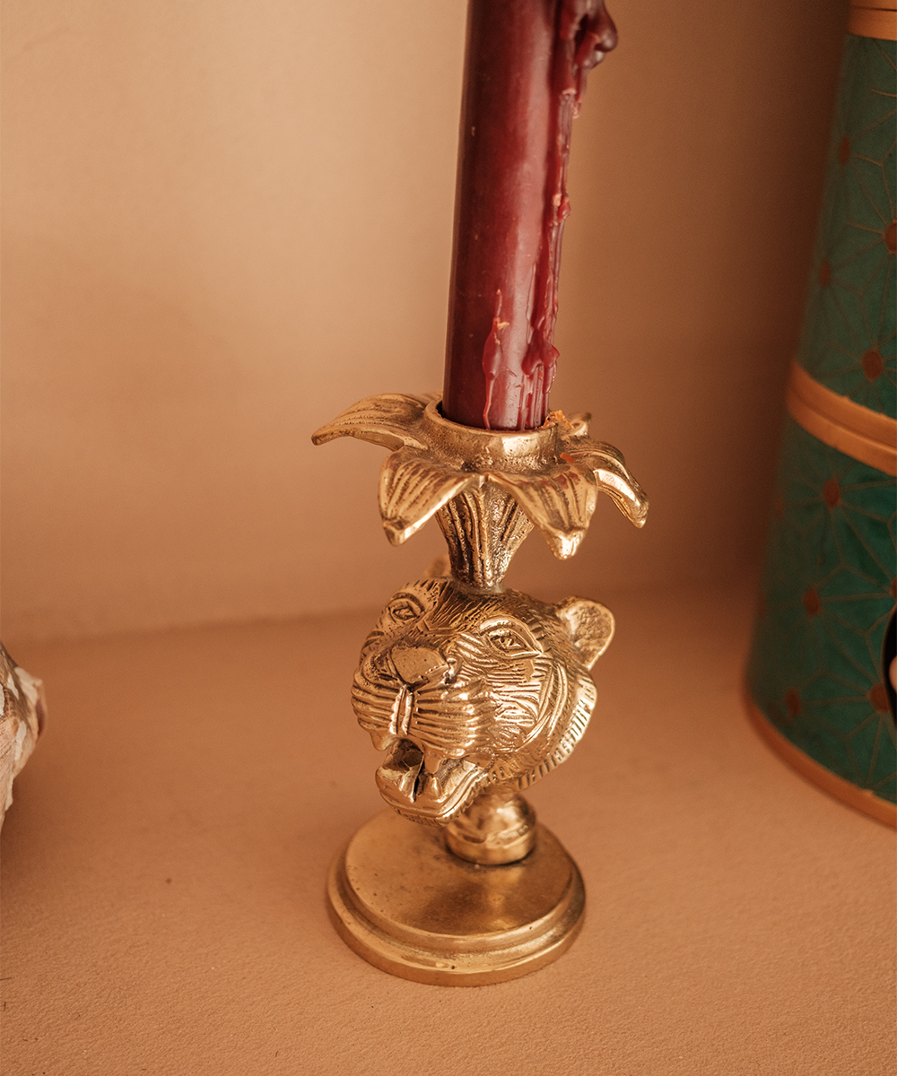 Zia Tiger Candle Holder