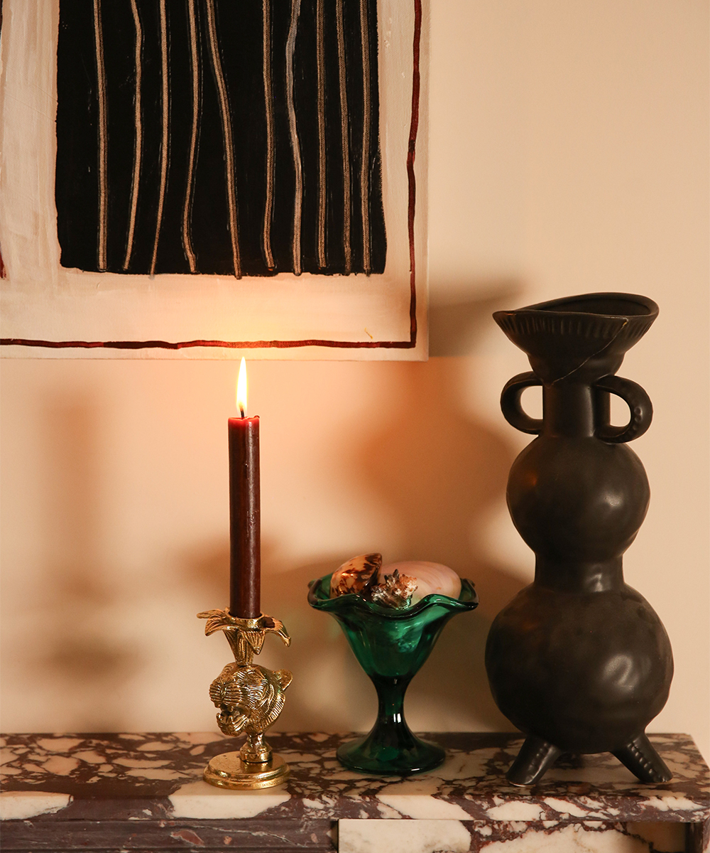 Zia Tiger Candle Holder