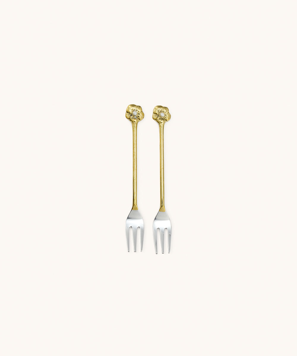 Zoey Flower Cake Fork Set