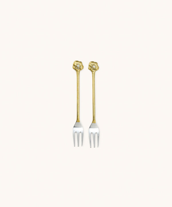 Zoey Flower Cake Fork Set